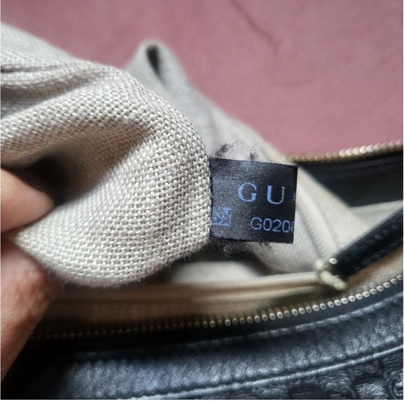 Authentic GUCCI -BLACK LEATHER- Bree soft Microguccissima Margaux leather Hobo - Picture 3 of 10